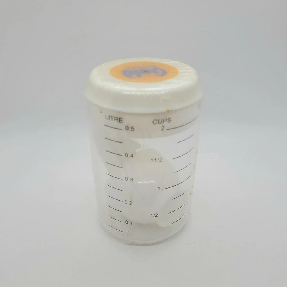 Gold Medal Flour Plastic Measuring Cup with Lid and Spoons 2 Cup 16oz New Sealed